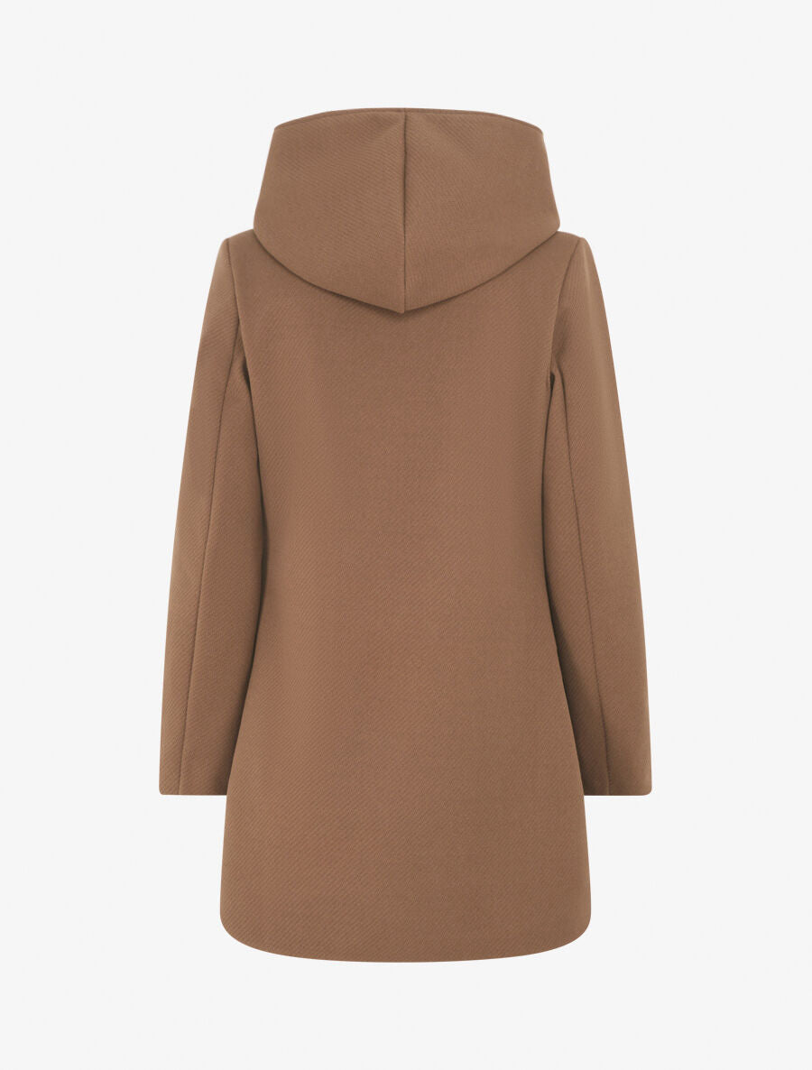 Manteau zippé à capuche - Marron - 2