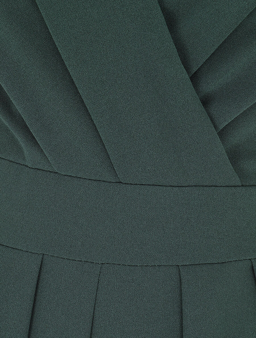 Combinaison unie et ajourée au dos - Vert sapin - 3