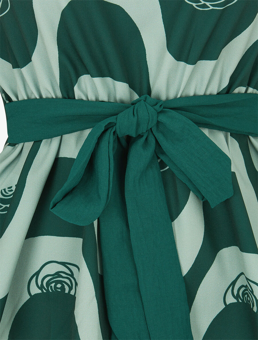 Blouse péplum imprimé art moderne - Vert - 3