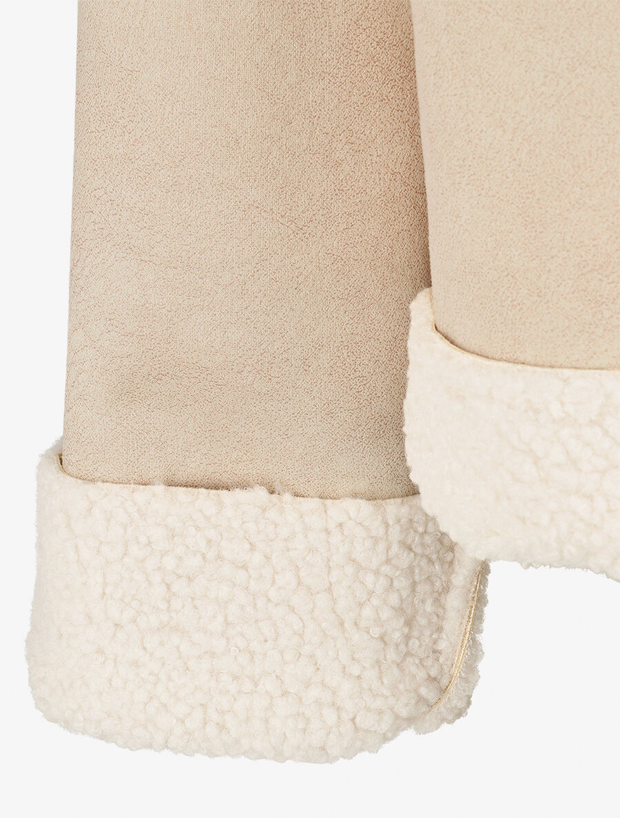 Manteau zippé style aviateur - Beige - 3