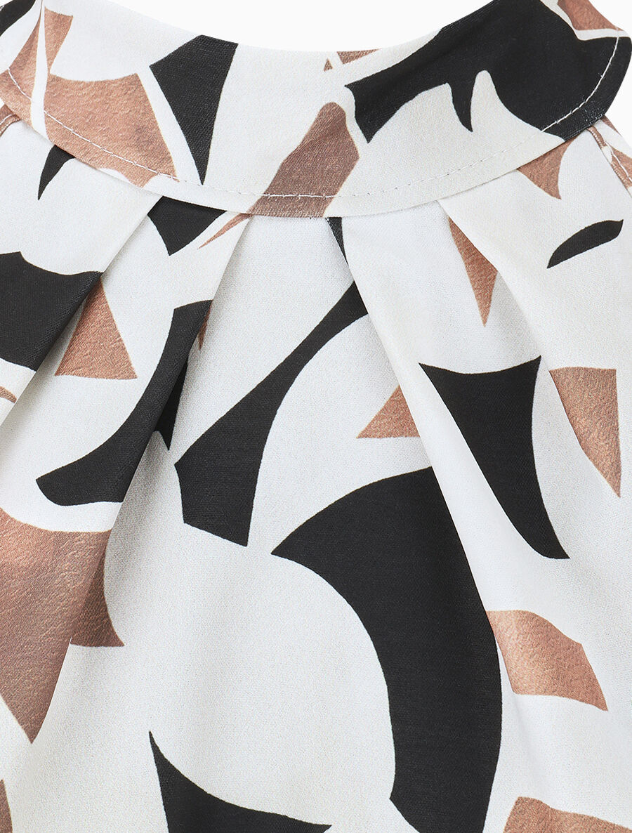 Top sans manches imprimé graphique - Noir - 3