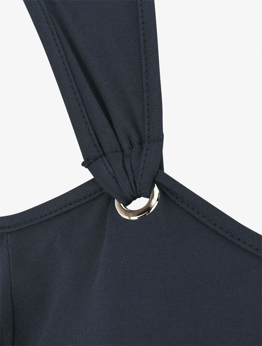 Top manches courtes à épaules dénudées - Marine - 3
