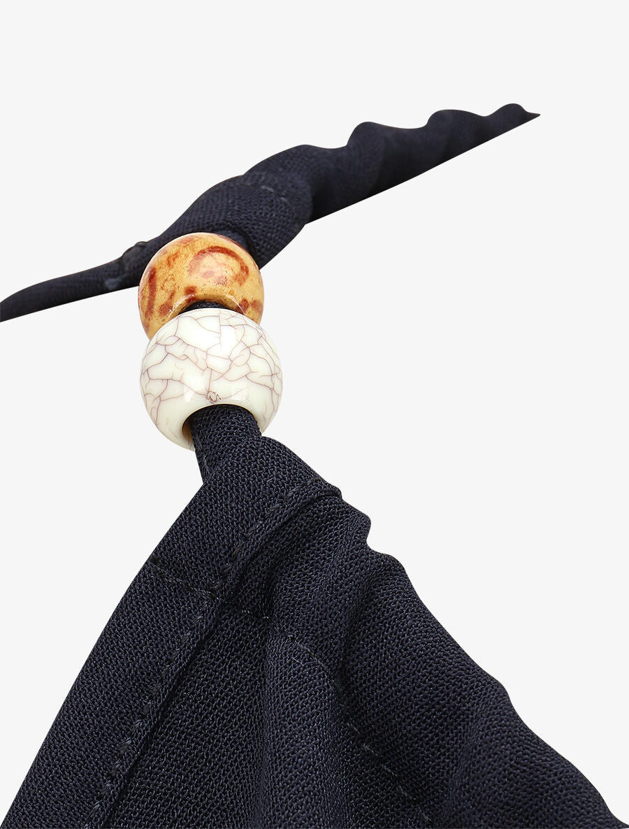 Top boule uni sans manches - Marine - 3