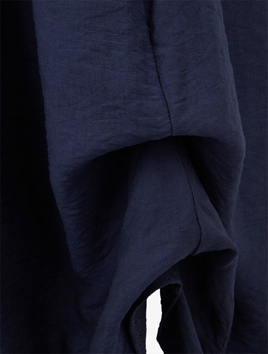 Langer Rock mit hoher Taille und ausgestelltem Schnitt - Marine