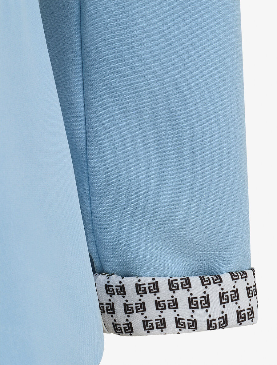 Veste droite à épaulettes - Bleu ciel - 3