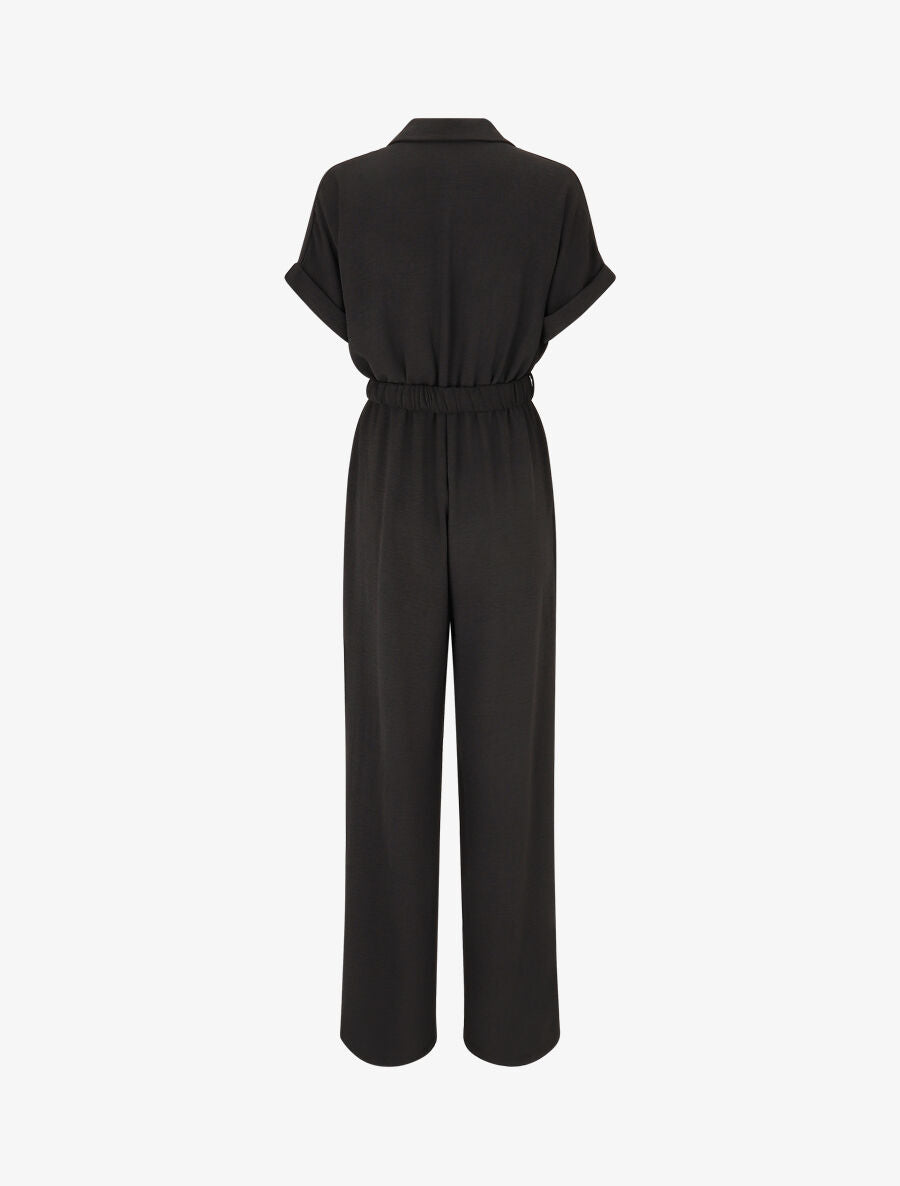 Combinaison ample style chemise - Noir - 2