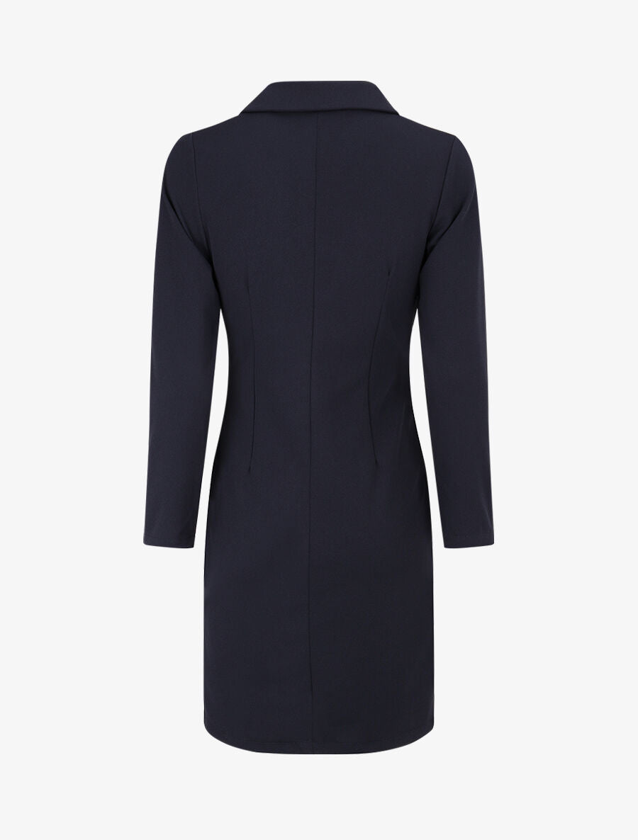 Robe fourreau style tailleur - Marine - 2