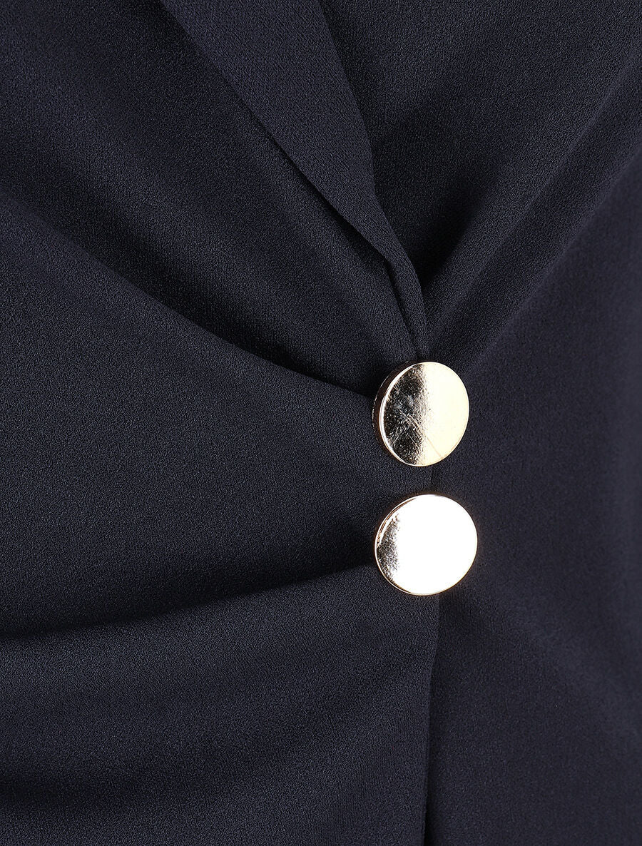 Robe fourreau style tailleur - Marine - 3