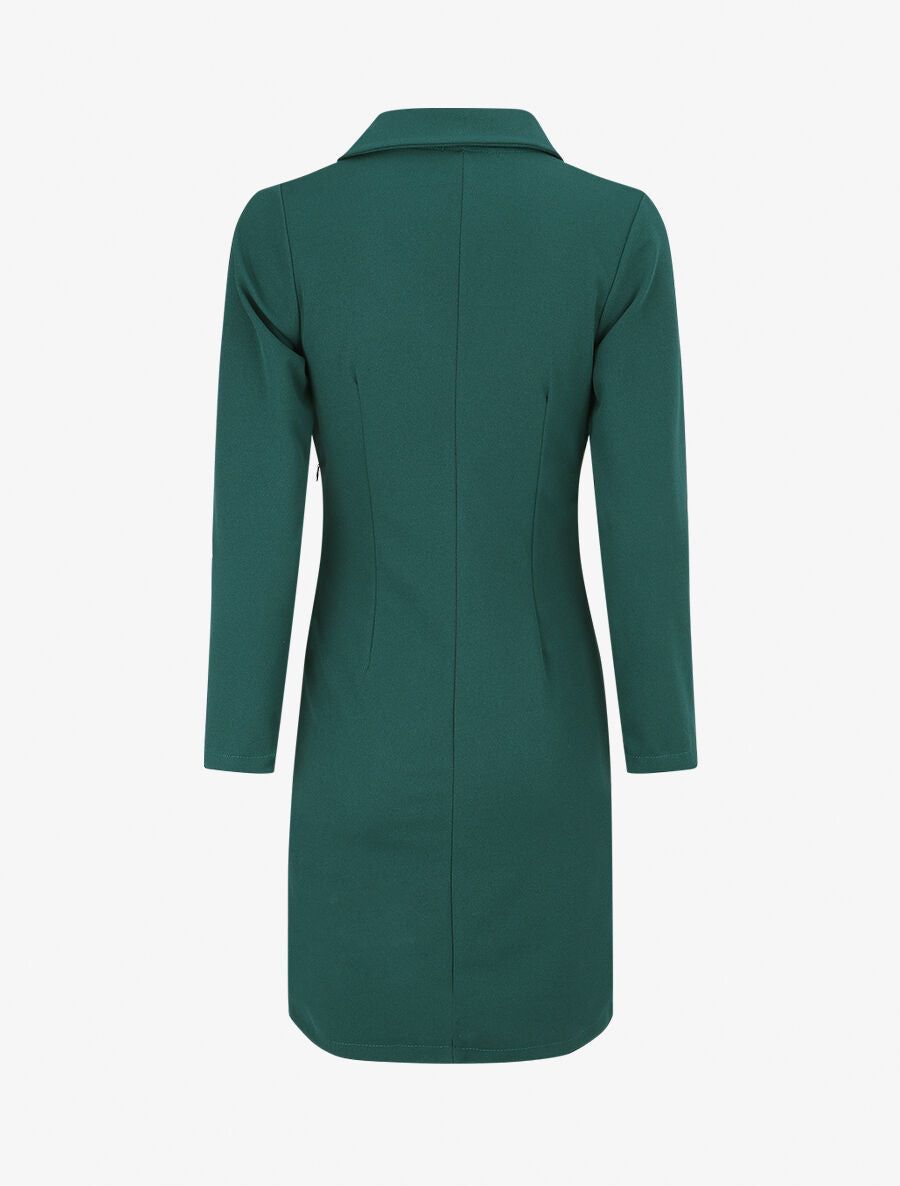 Robe fourreau style tailleur - Vert - 2