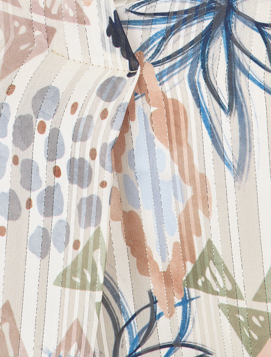 Top sans manches irisé imprimé floral - Marine - 3