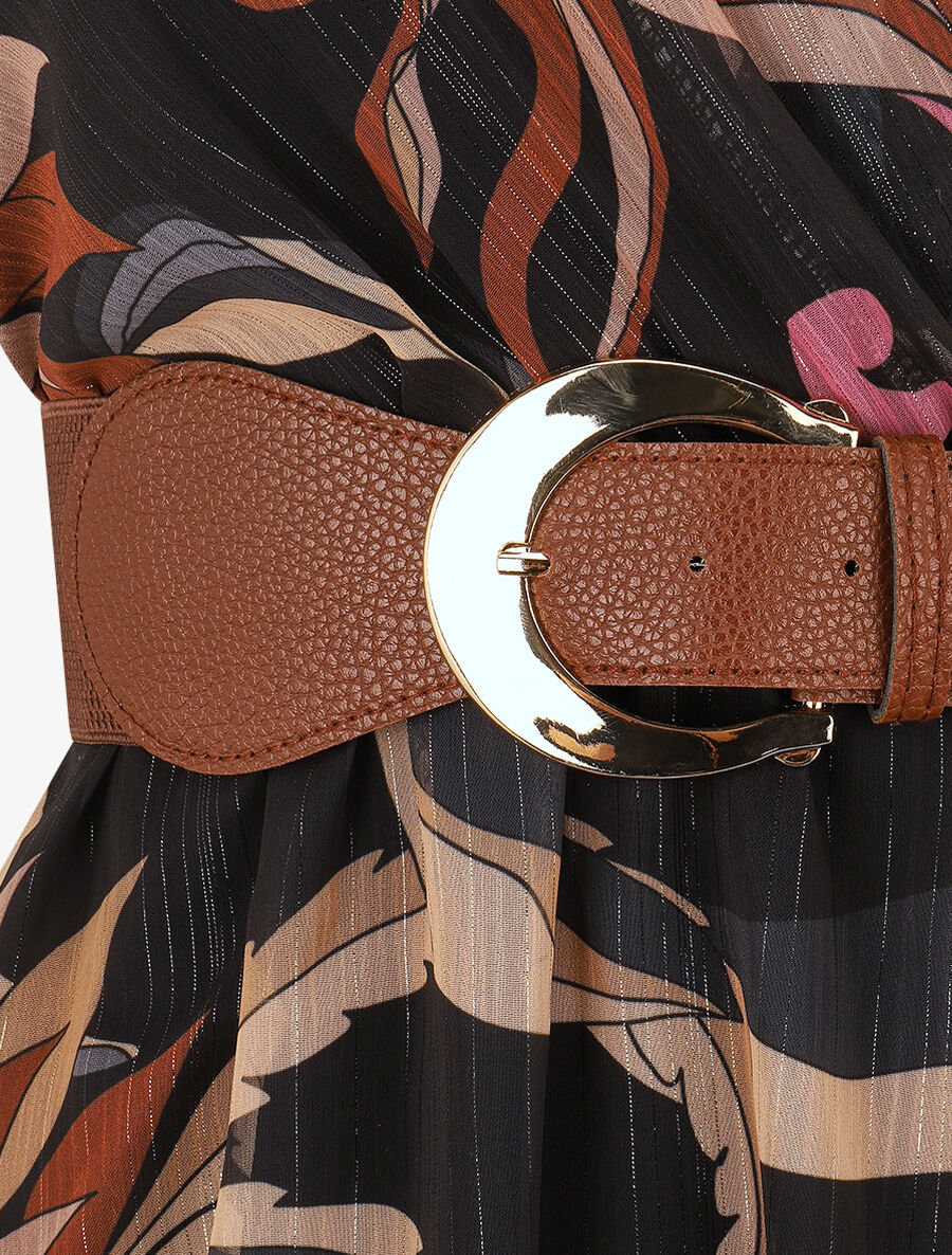 Robe courte sans manches imprimé floral irisé - Noir - 3