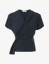 Top col cache-coeur à noeud - Marine - 1