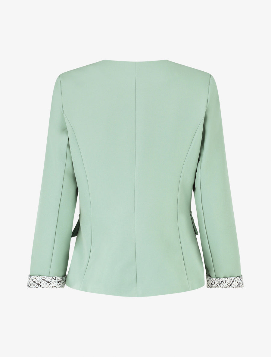 Blazer uni à 1 bouton - Vert clair - 2