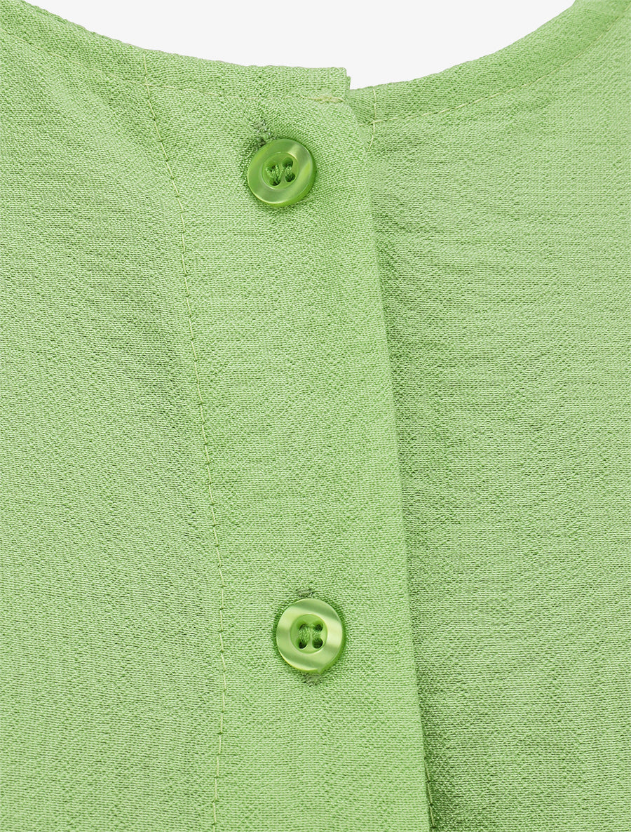 Robe mi-longue coupe évasée - Vert pomme - 3