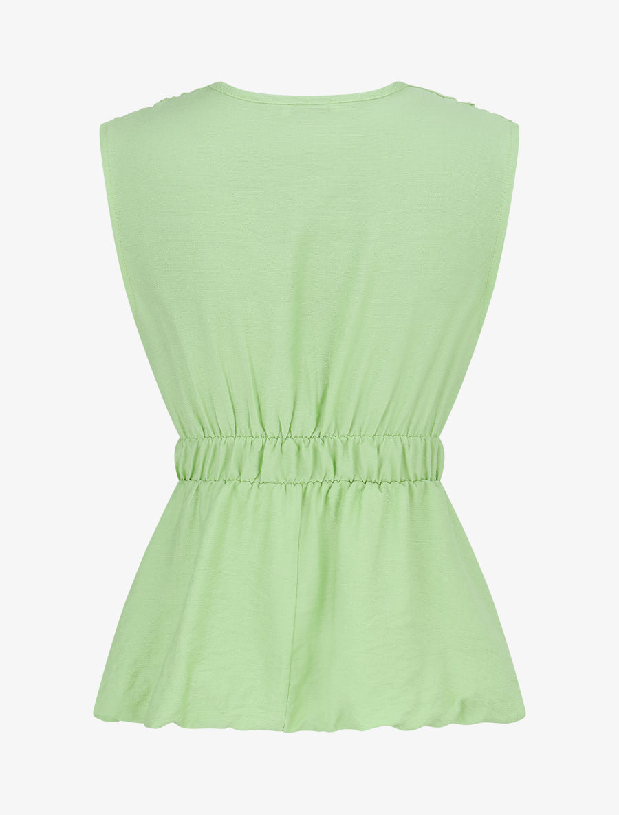Top empire sans manches uni - Vert pomme - 2