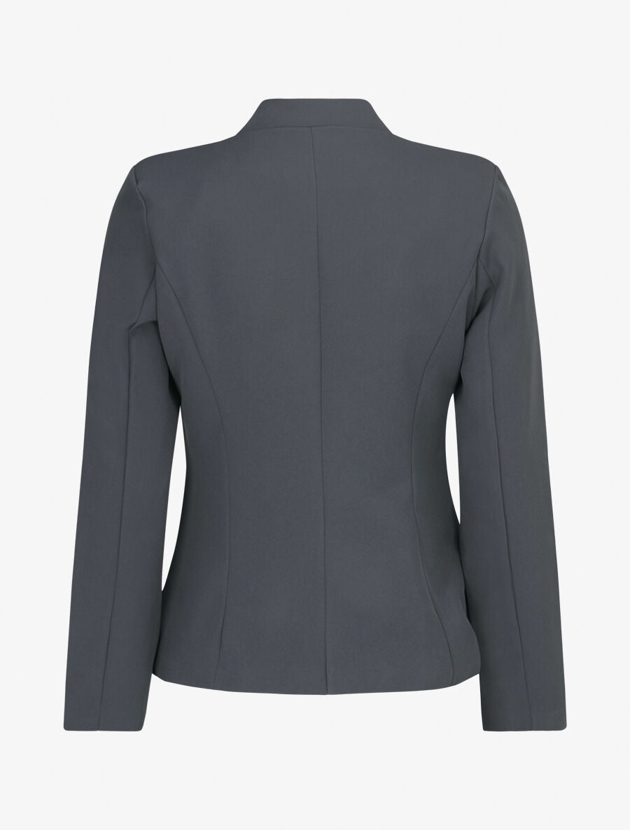 Veste à col cranté - Gris foncé - 2