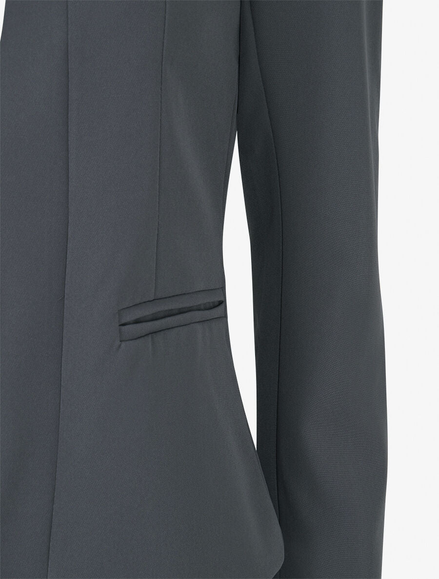 Veste à col cranté - Gris foncé - 3