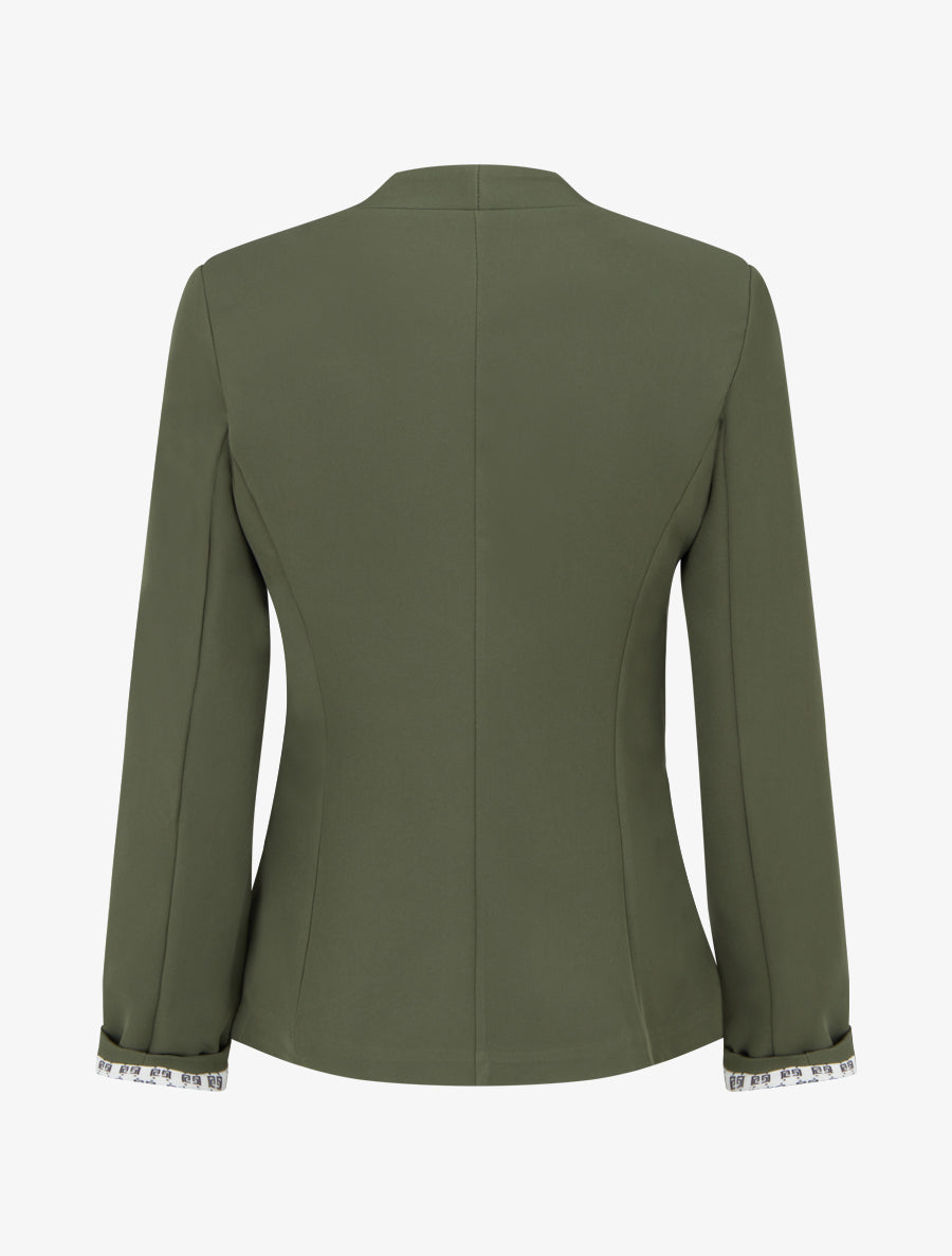 Veste droite à épaulettes - Kaki - 2