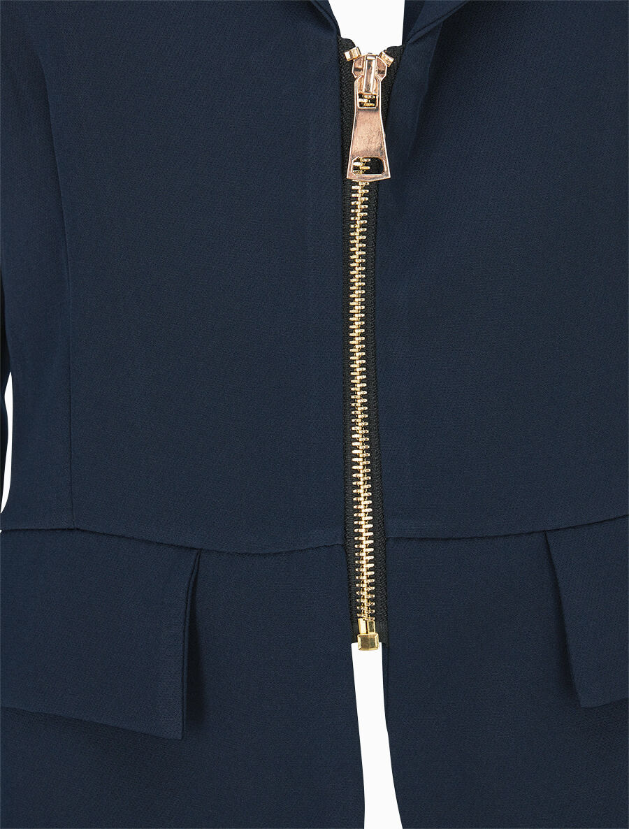 Veste cintrée à zip - Marine - 3