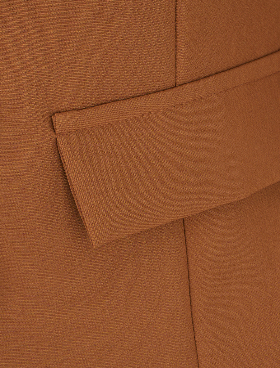 Blazer uni boutonné - Camel - 3