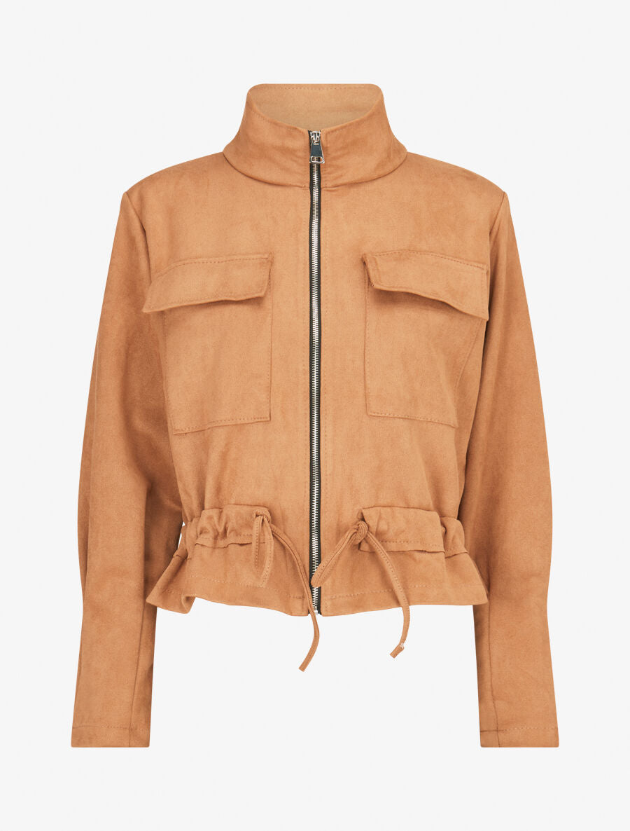 Veste souple en suédine - Camel - 4
