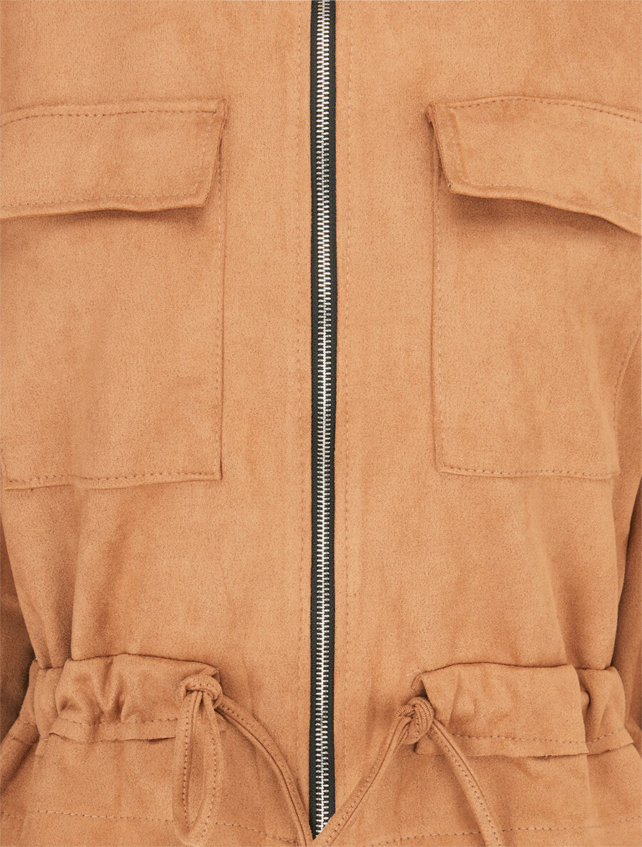 Veste souple en suédine - Camel - 3