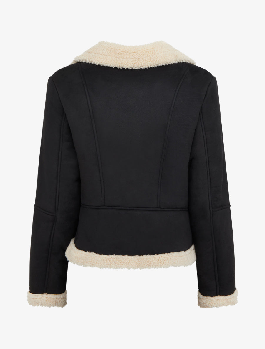 Blouson zippé style aviateur - Noir - 2