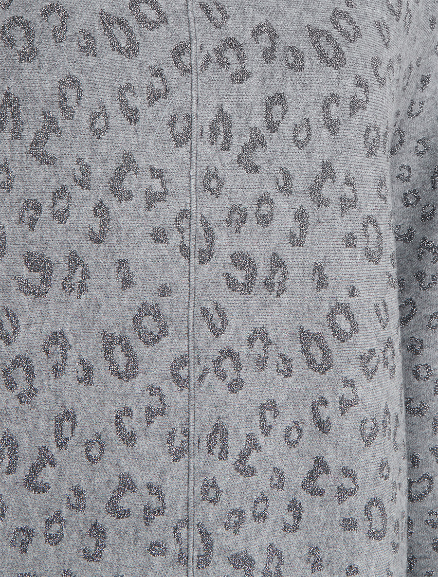 Pull imprimé léopard irisé - Gris - 3