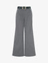 Pantalon épais imprimé à rayures - Gris - 1