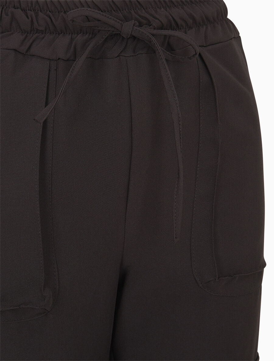 Pantalon cargo uni - Noir - 3