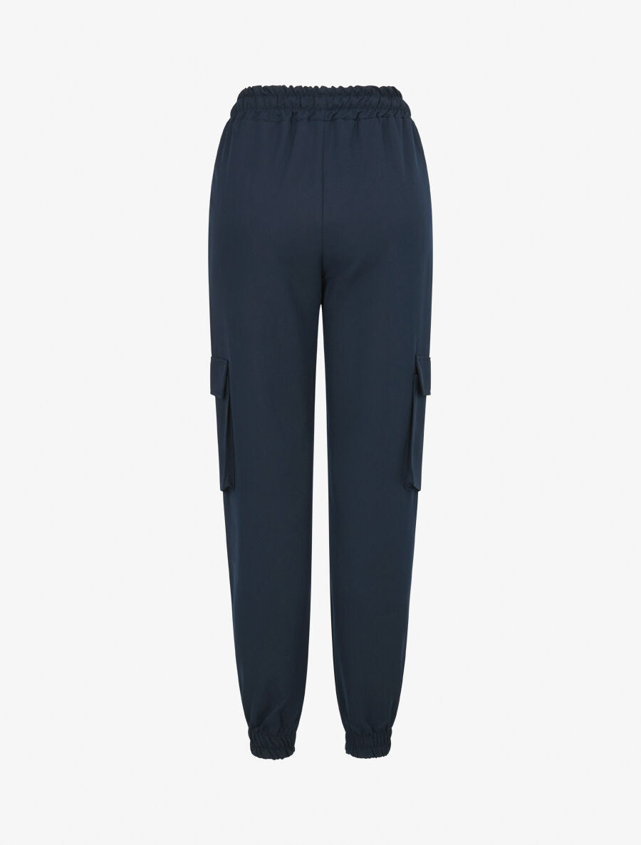 Pantalon cargo uni - Marine - 2
