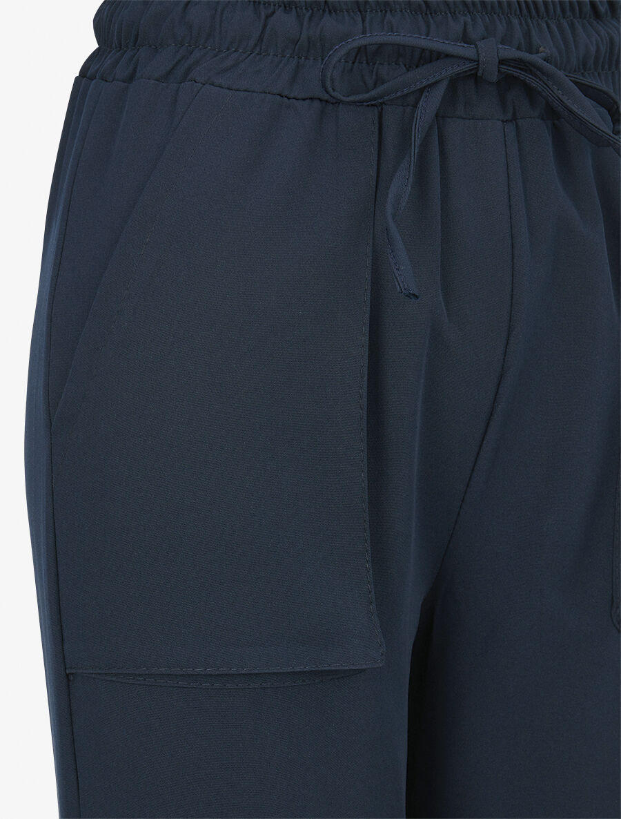 Pantalon cargo uni - Marine - 3