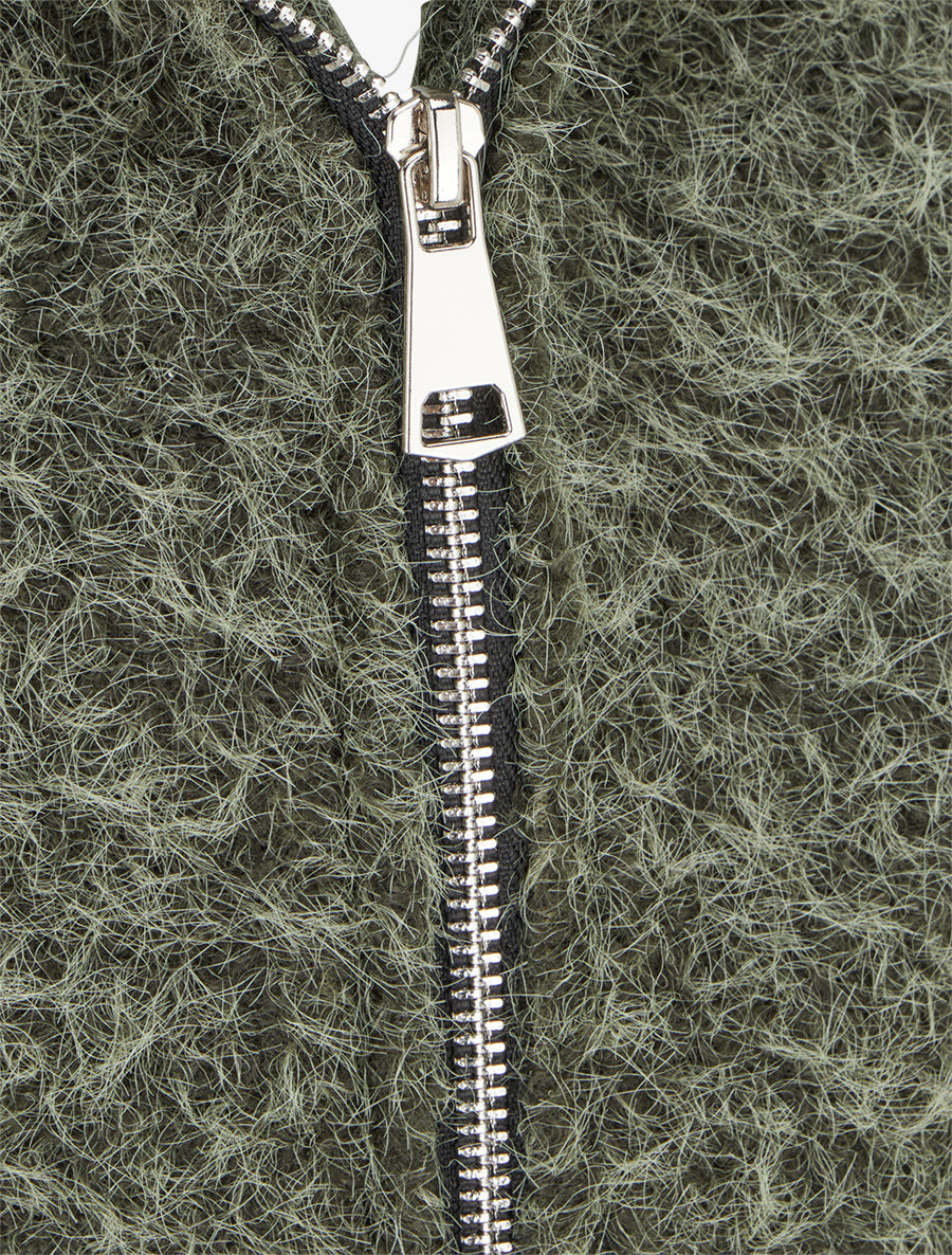 Manteau duveteux à capuche - Kaki - 3