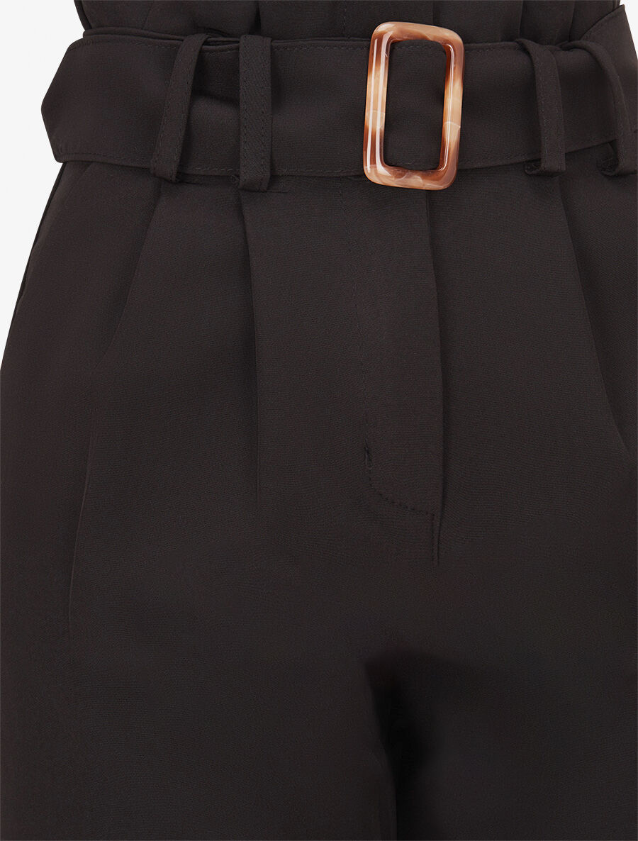 Pantalon de tailleur paperbag - Noir - 3