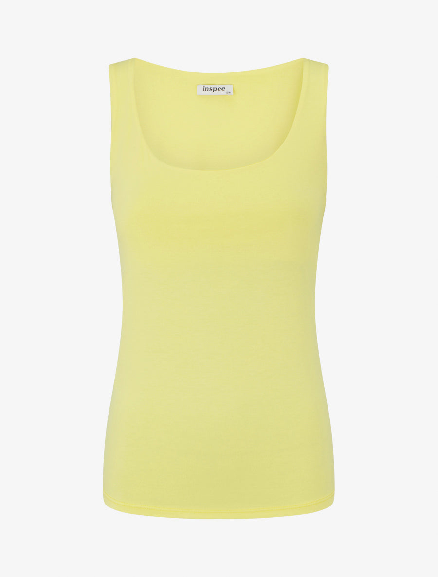 Klassisches einfarbiges Tanktop - Gelb