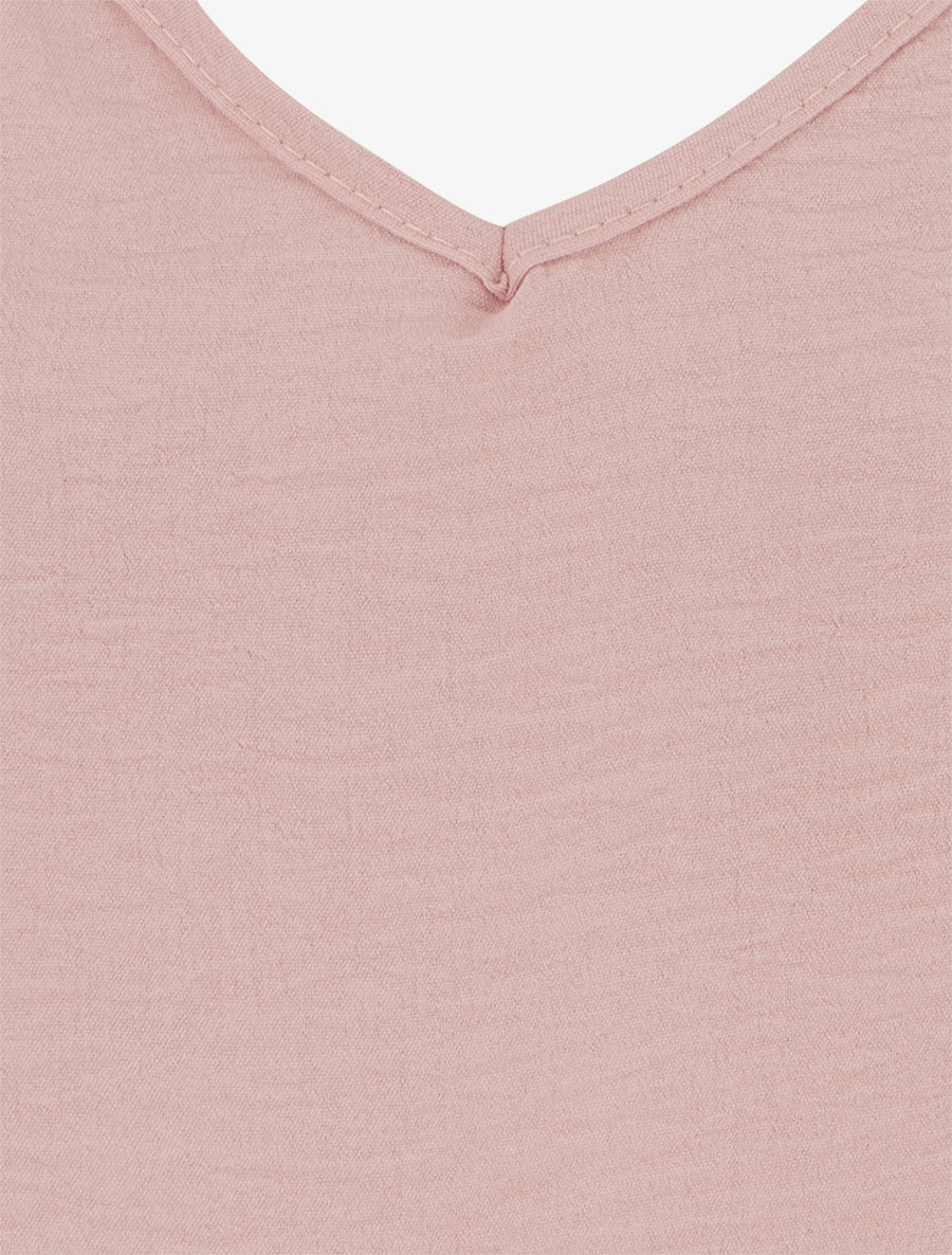 Débardeur uni à bretelles fantaisies - Rose - 3