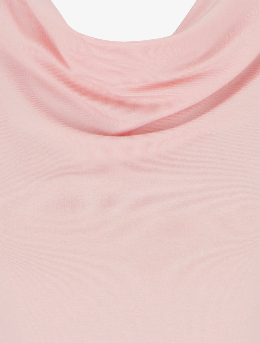 Top uni sans manches à broderie au dos - Rose - 3