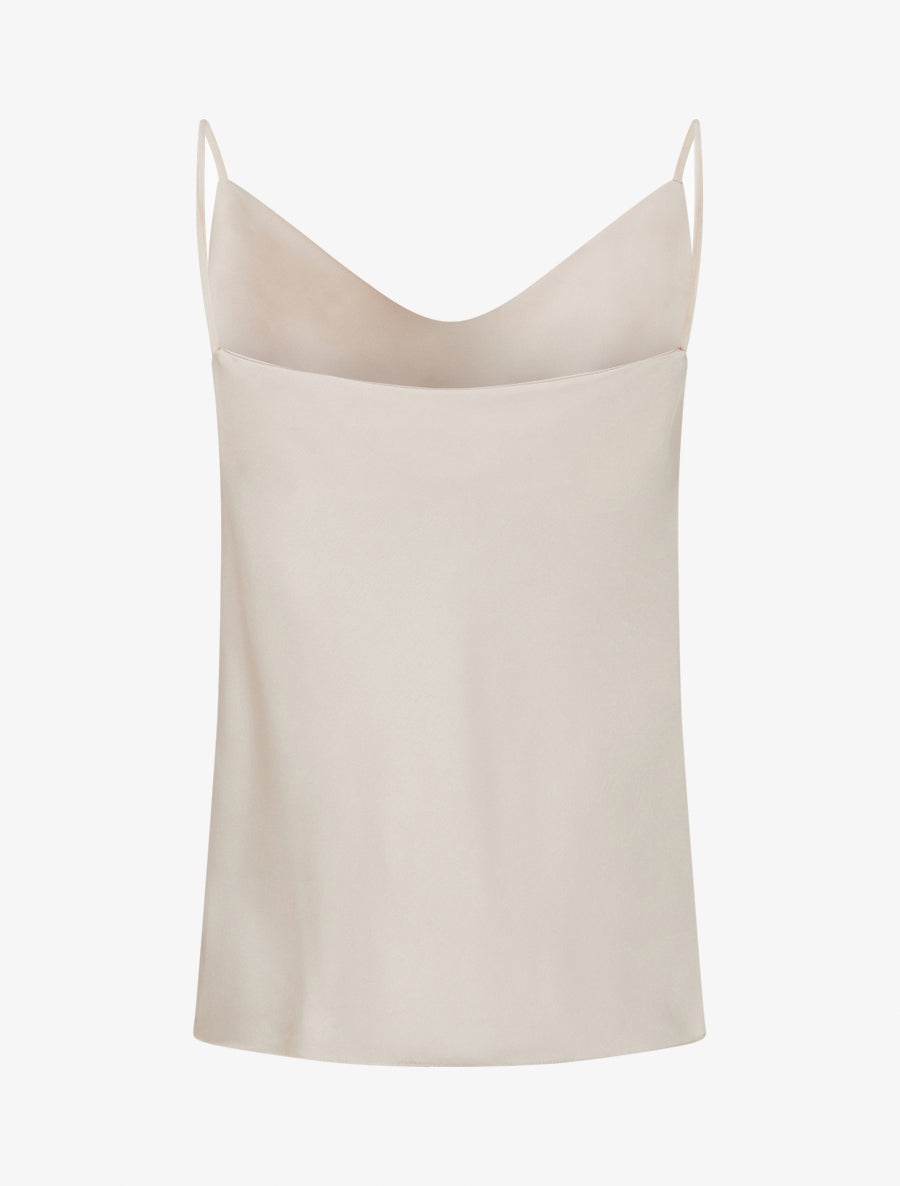 Caraco satiné à col bénitier - Beige clair - 2