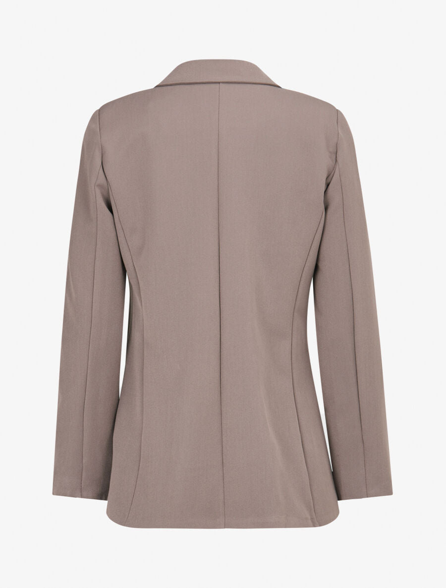 Veste basique cintrée à 1 bouton - Gris - 2