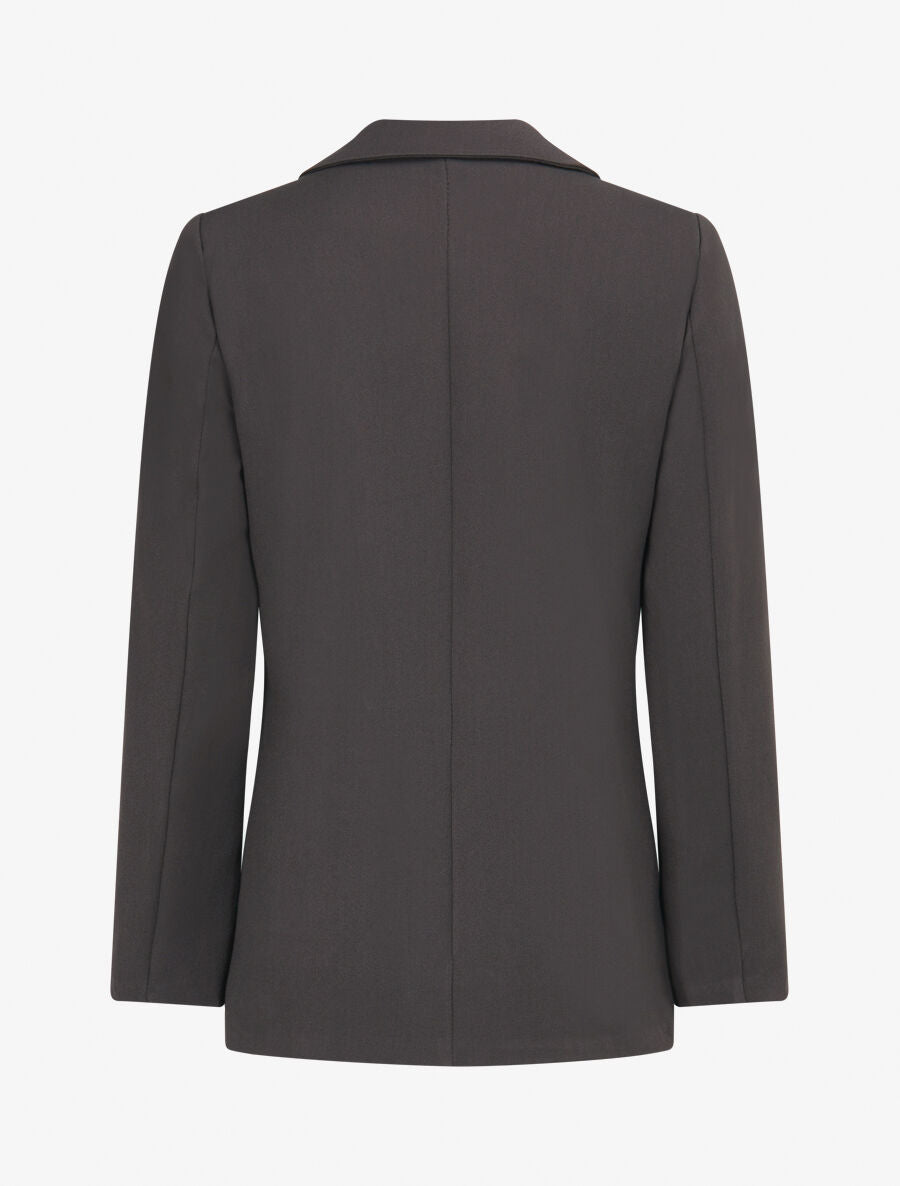 Veste basique cintrée à 2 boutons - Anthracite - 2