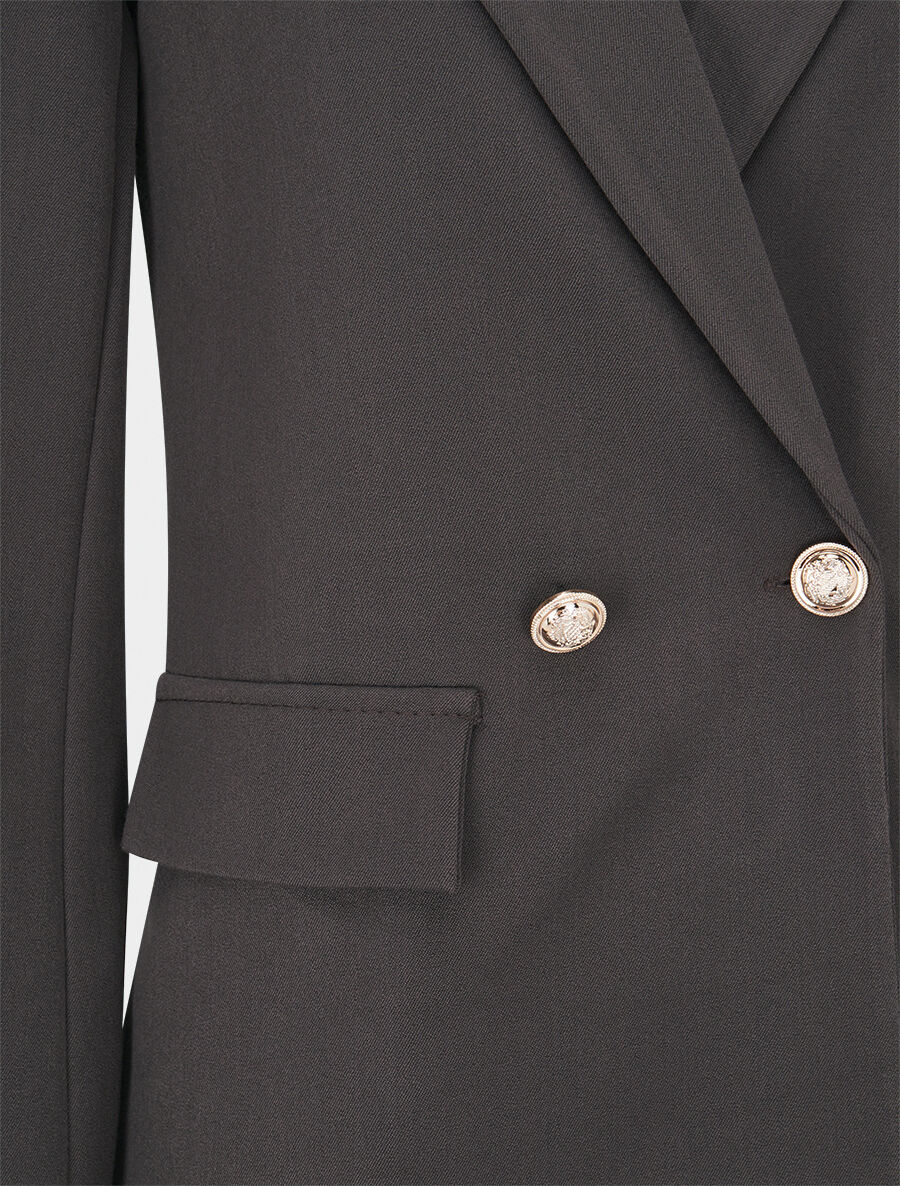 Veste basique cintrée à 2 boutons - Anthracite - 3