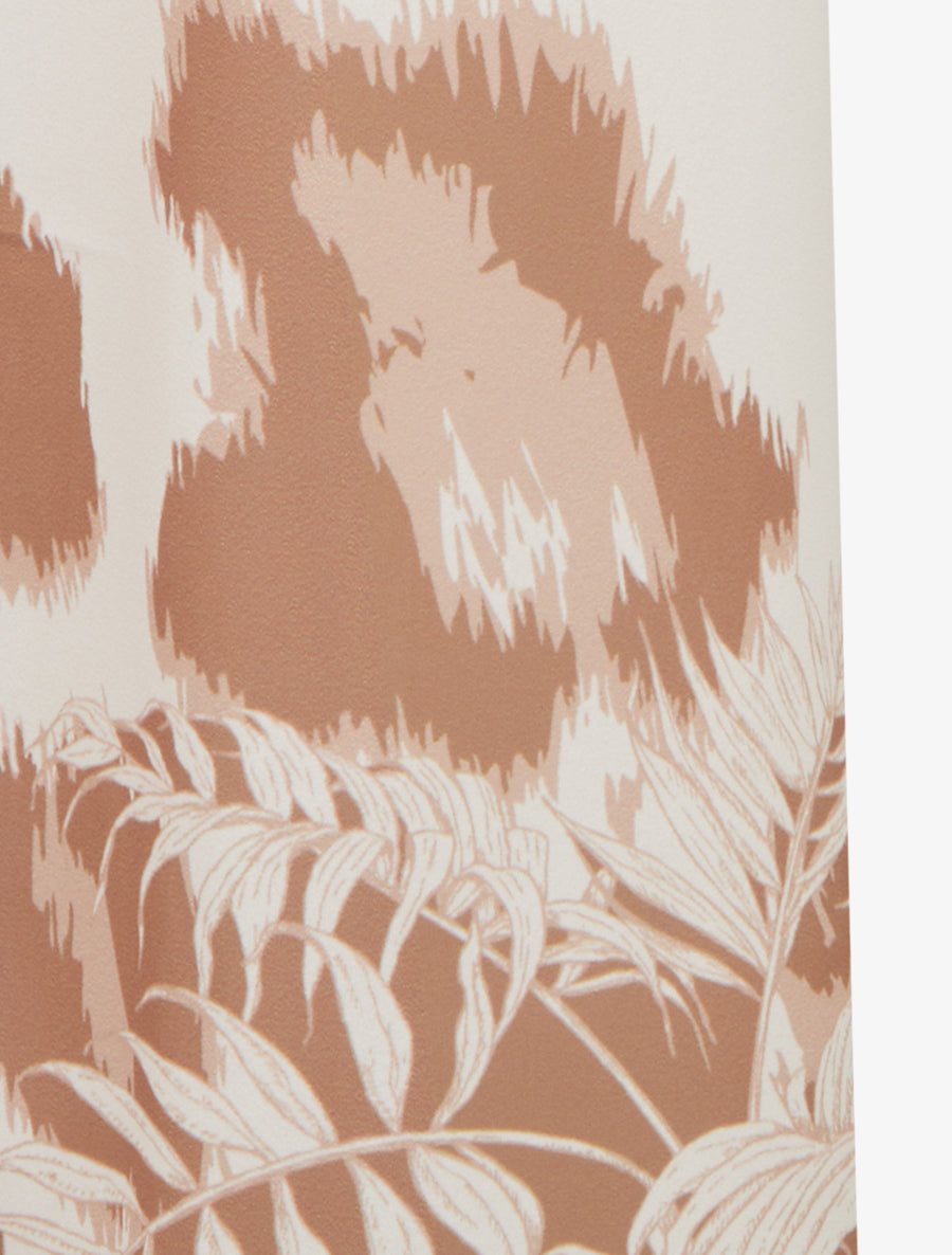 Pantalon ample imprimé léopard fantaisie - Camel - 3