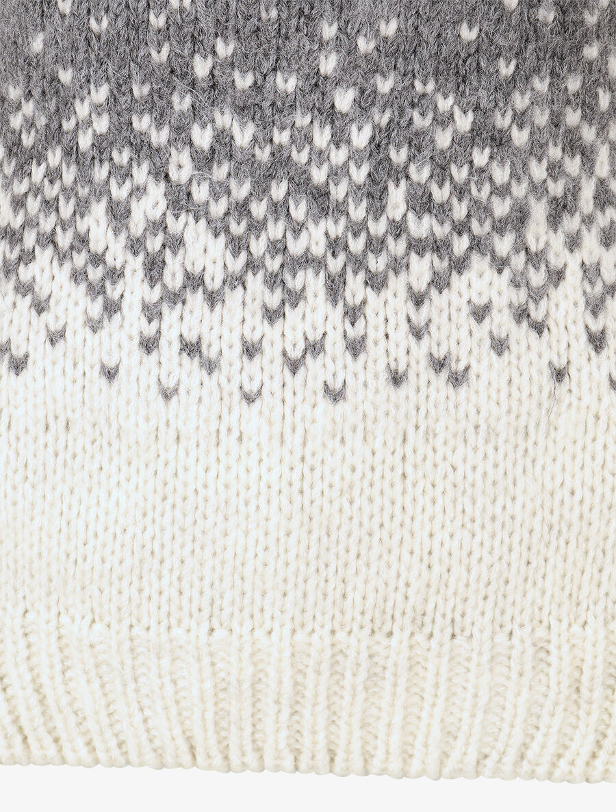 Pull en maille bicolore - Gris - 3
