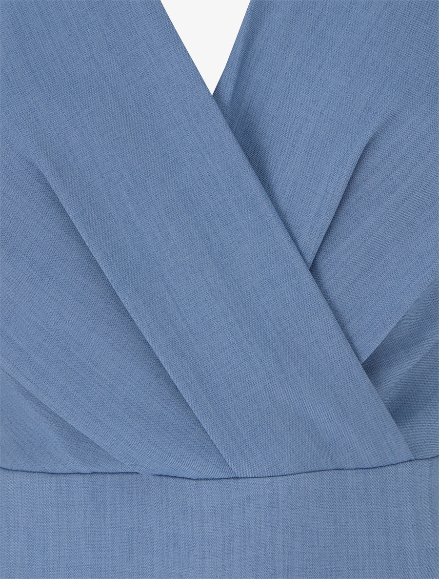 Combinaison ample à dos ouvert - Bleu - 3