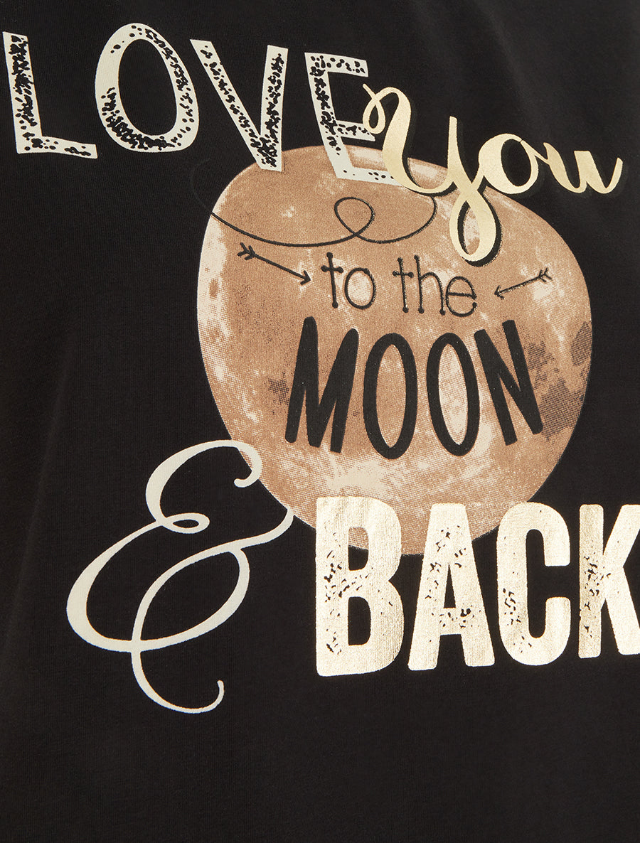 T-shirt Love you to the moon - Noir - 3