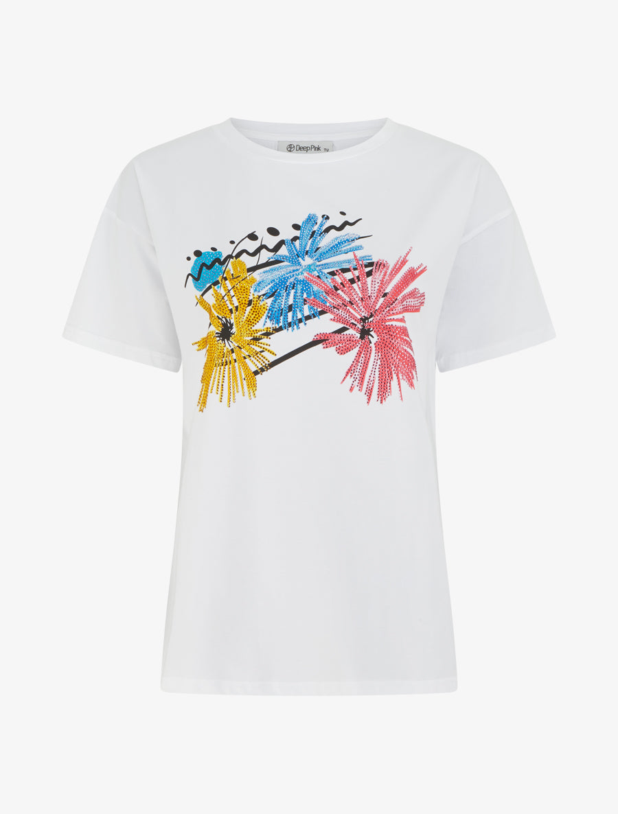 T-shirt imprimé feux d&