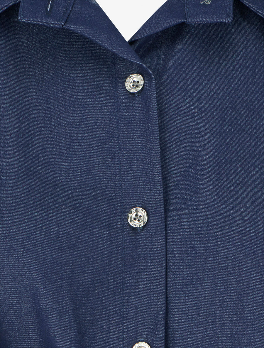 Chemise sans manches effet torsadé - Bleu foncé - 3