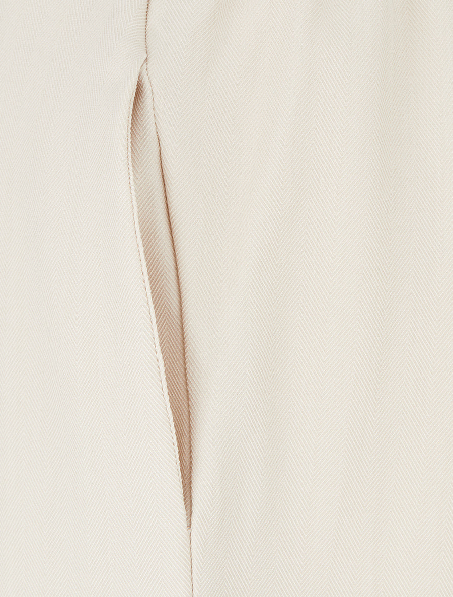 Pantalon ample à motif rayé - Beige - 3