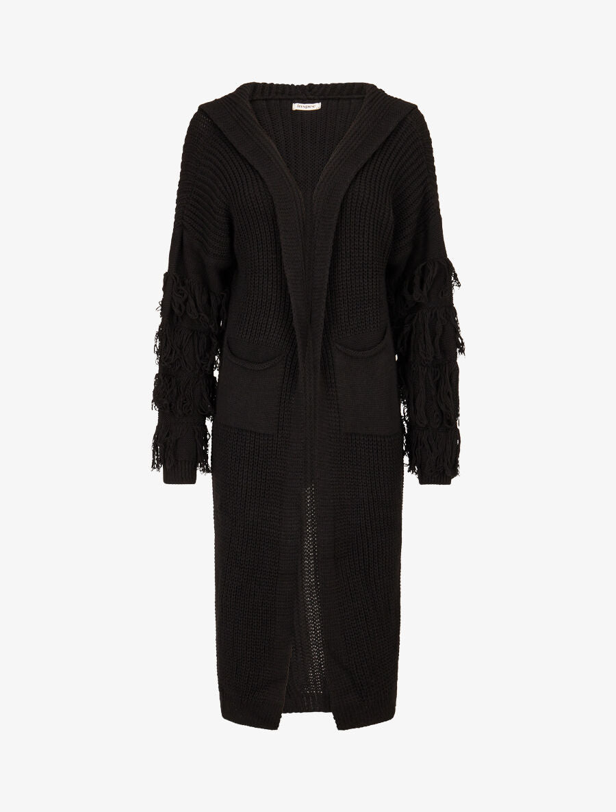 Gilet en maille à manches stylisées - Noir - 5