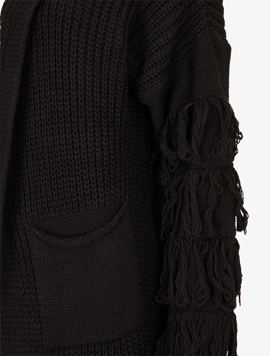 Gilet en maille à manches stylisées - Noir - 3